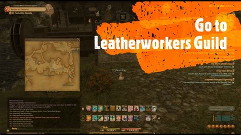 Ffxiv leatherworker quests - updated Sep 16, 2013 advertisement Lore Leatherworkers are craftsmen who refine the hides, pelts, and furs of Eorzea's wildlife into garments to be worn from head to toe. Foremost among their...